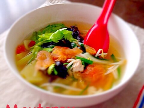ベトナム風　香味野菜の食べるスープ